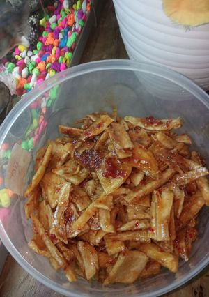 Foto resep Keripik singkong pedas manis