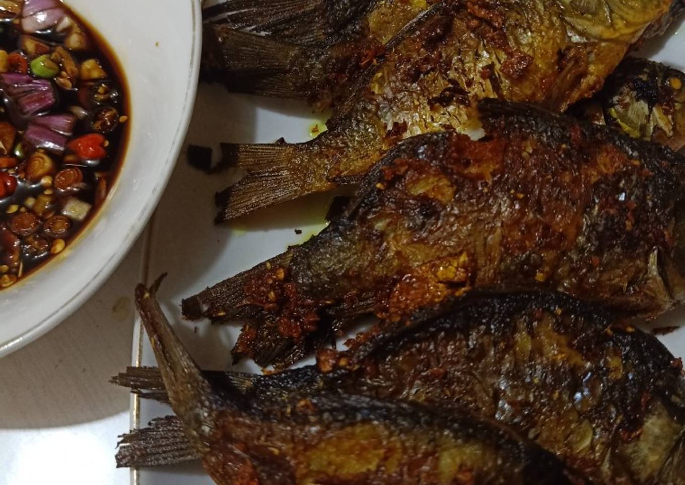 Ikan mas goreng sambal kecap