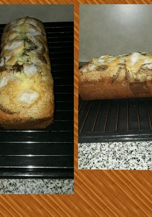 Una foto de Budín marmolado de chocolate y café 🍫☕🥧😋