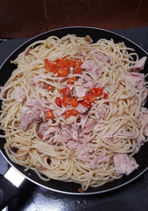 Foto resep Spicy Tuna Aglio Olio