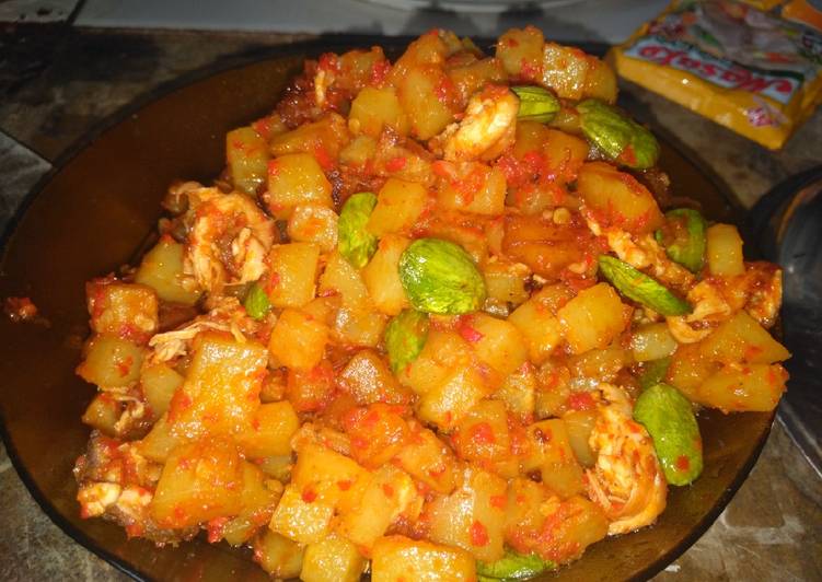 Resep Sambal kentang udang pete, Lezat Sekali