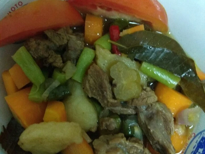 Cara Gampang Membikin Resep Asem asem sandung lamur yang Bisa Manjain Lidah Anti Ribet, Lezat Sekali