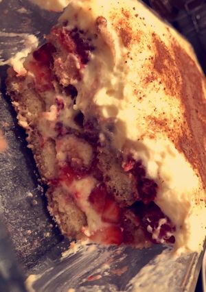 Une photo de Tiramisu Fraise/Framboise