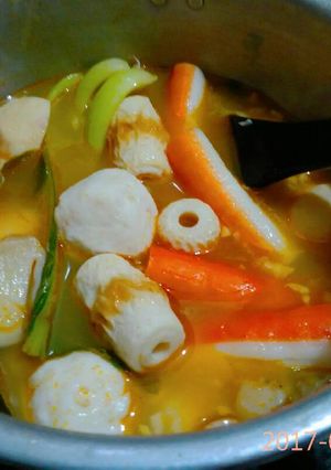 Foto resep Shabu Seafood kuah Tom Yam Instant ala Raacha (pasti enak)