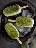 Vegan Matcha Pistachio Popsicles