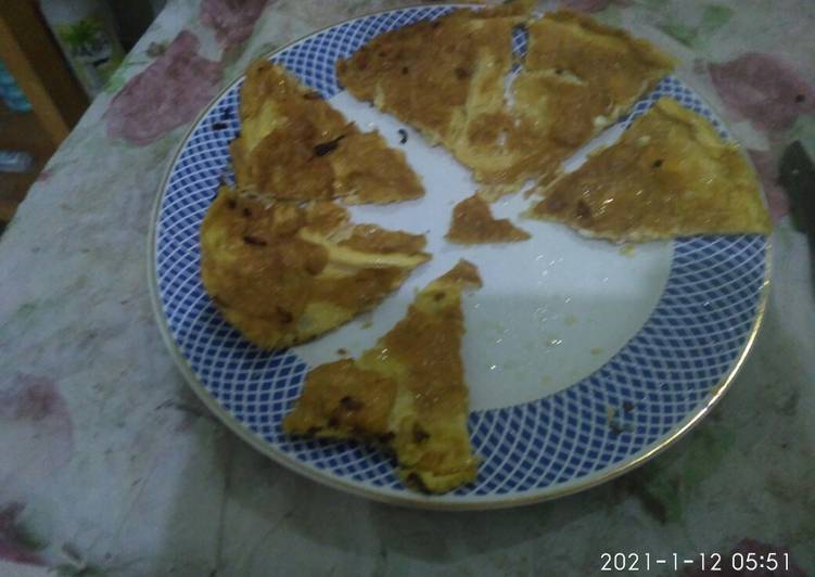 Resep Telur dadar bawang goreng | Cara Mengolah Telur dadar bawang goreng Yang Paling Enak