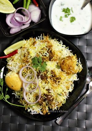 A picture of Kolkata Style Mutton Biryani.