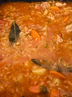 Una foto de Guiso dé arroz con costilla de novillo