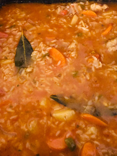 Una foto de Guiso dé arroz con costilla de novillo