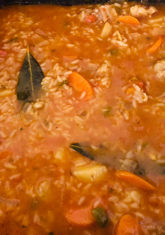 Una foto de Guiso dé arroz con costilla de novillo