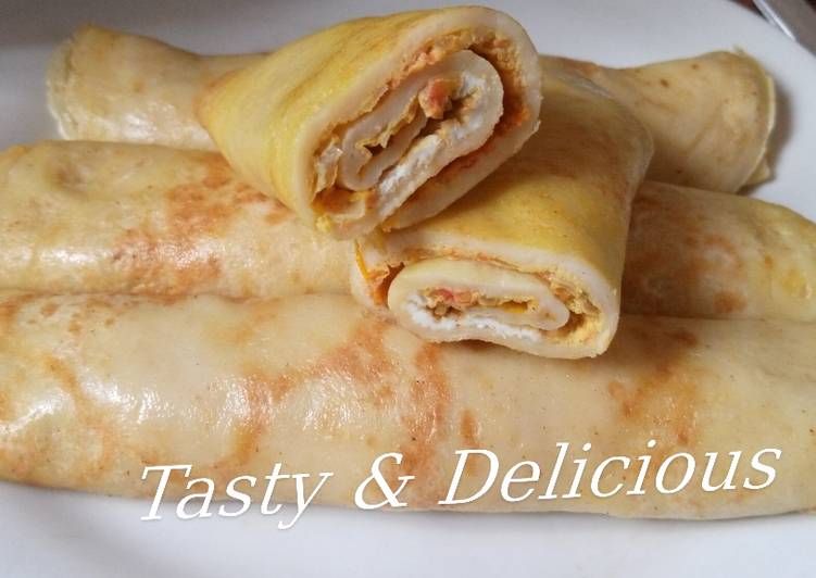 Simple Way to Make Quick Crepe Egg Roll