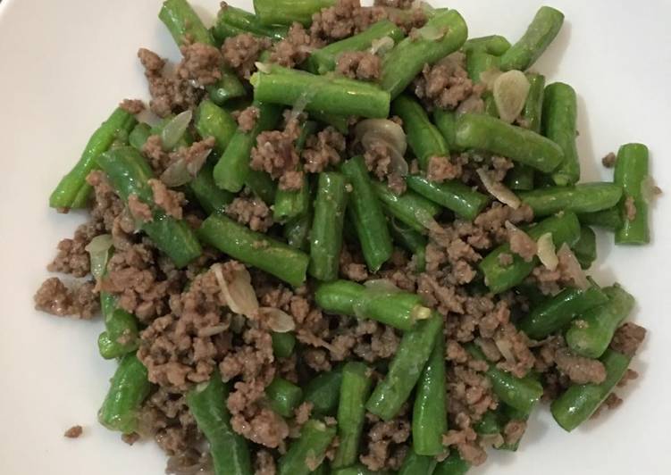 Langkah Mudah untuk mengolah Tumis buncis daging giling, Sempurna