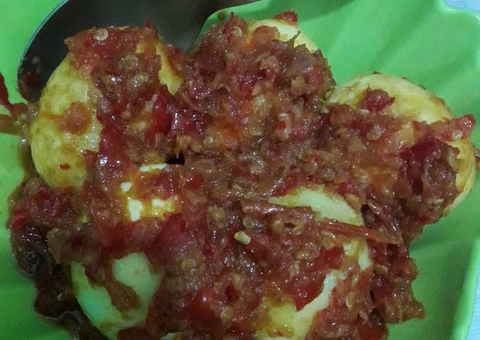 Ini dia! Cara praktis membuat Telor Balado gampang dijamin spesial
