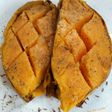 Boniatos asados al horno, con mantequilla y comino