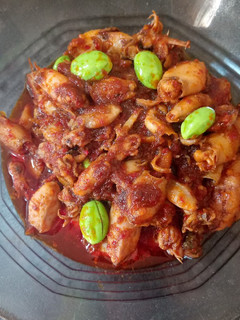 Foto resep Cumi asin balado pete