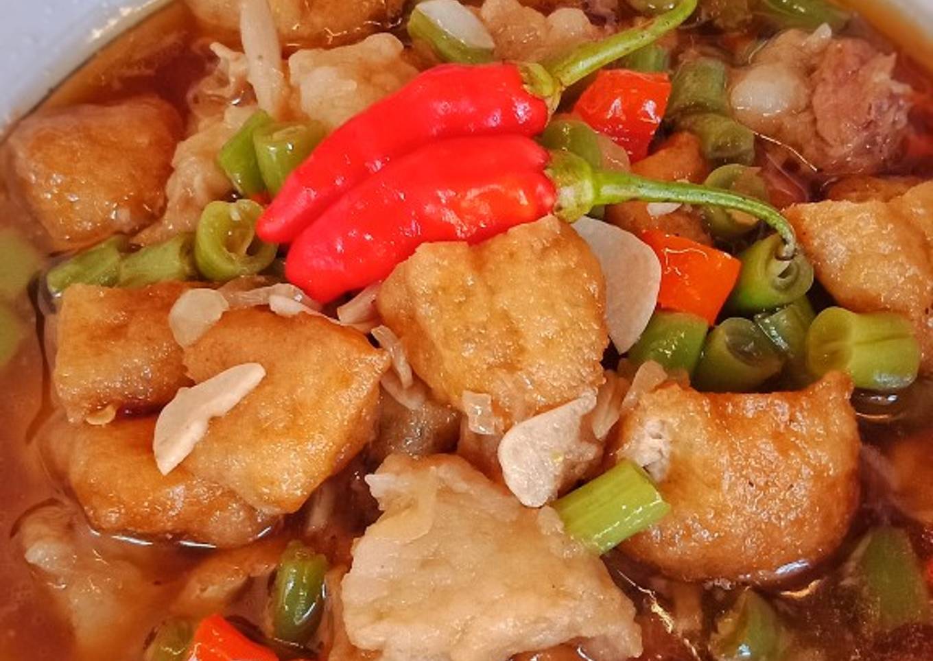 Sayur Asim Asam Tahu Bong Koyor