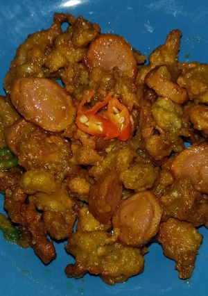 Foto resep Ayam Sosis Saus Telur Asin