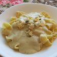 Pappardelle casero con salsa de roquefort
