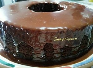 Foto resep Cake Coklat Kukus Siram Ganache