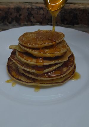 Una foto de Mini Hotcakes con Miel
