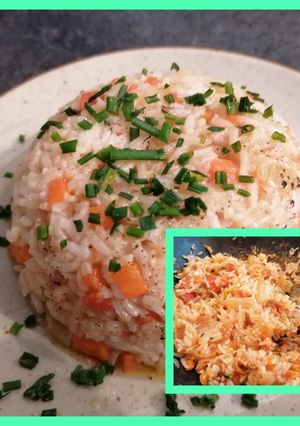 Une photo de Riz frit et riz frit au kimchi