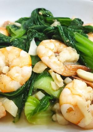 Foto resep Cah sawi udang