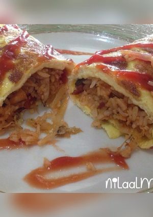 Foto resep Nasi goreng gulung spesial