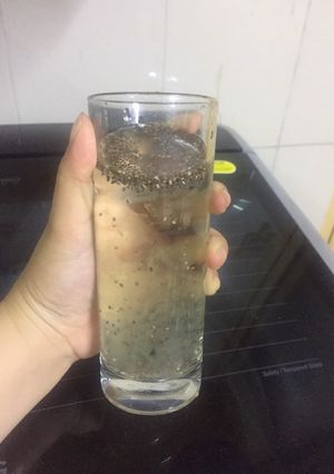 Hình của món Nước nha đam hạt chia.