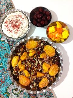 عکسی از دستور رشته پلو و مرغ