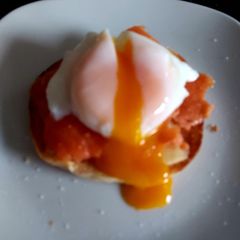 My Leftover Smoked Salmon, smoked Cheese and Poached Egg 🥯 😍 A picture of My Leftover Smoked Salmon, smoked Cheese and Poached Egg 🥯 😍.