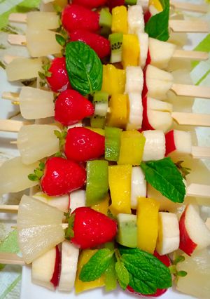 Une photo de Brochettes de fruits