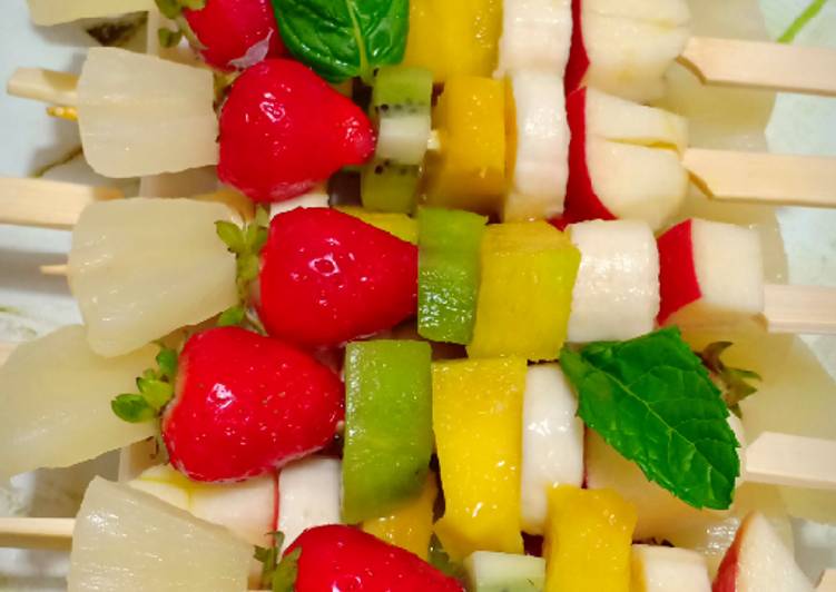 Recipe: Yummy Brochettes de fruits