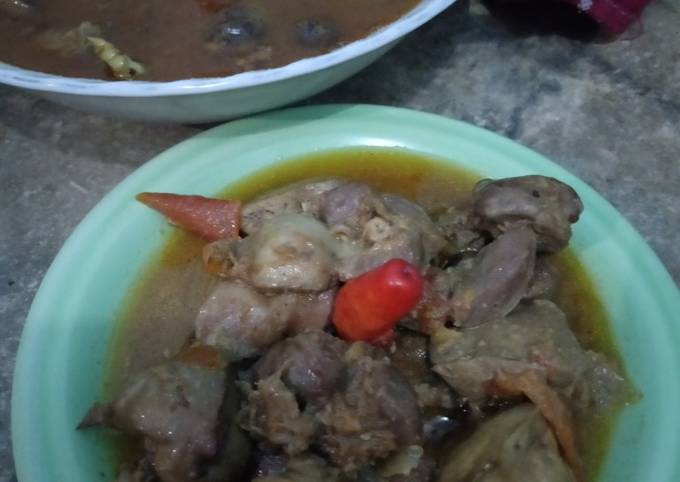 Semur Ampela Ati Ayam Pedas