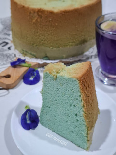 Foto resep Blue pea chiffon cake