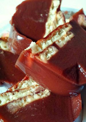 Foto resep puding biskuit coklat