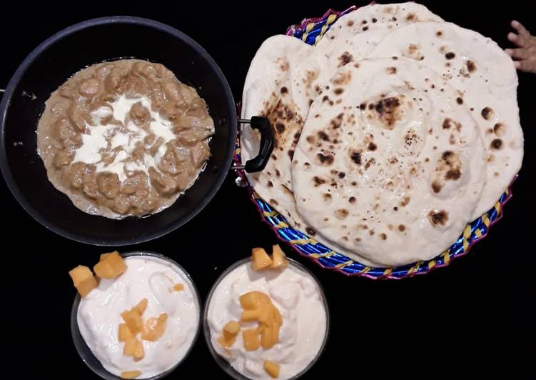 Step-by-Step Guide to Make Homemade Boneless chicken Handi homemade Naan