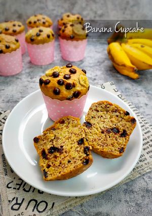 Foto resep Banana cupcake (no mixer)