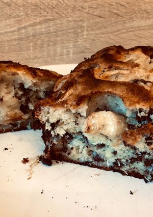 Une photo de Moelleux aux bananes et pépites de chocolat