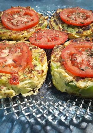 Una foto de Mini tortilla de zapallo verde