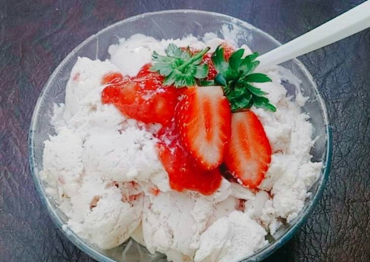 Resep Ice Cream Strawberry Murah