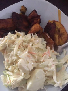 A picture of Salad & Fried Plantain.