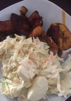 A picture of Salad & Fried Plantain.