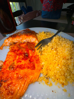 A picture of Kong's Tandoori Salmon.