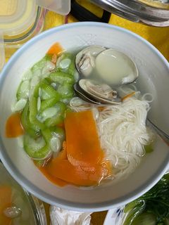 絲瓜蛤蜊麵線 的食譜成品照片