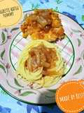 Spaghetti katsu yummy 😋