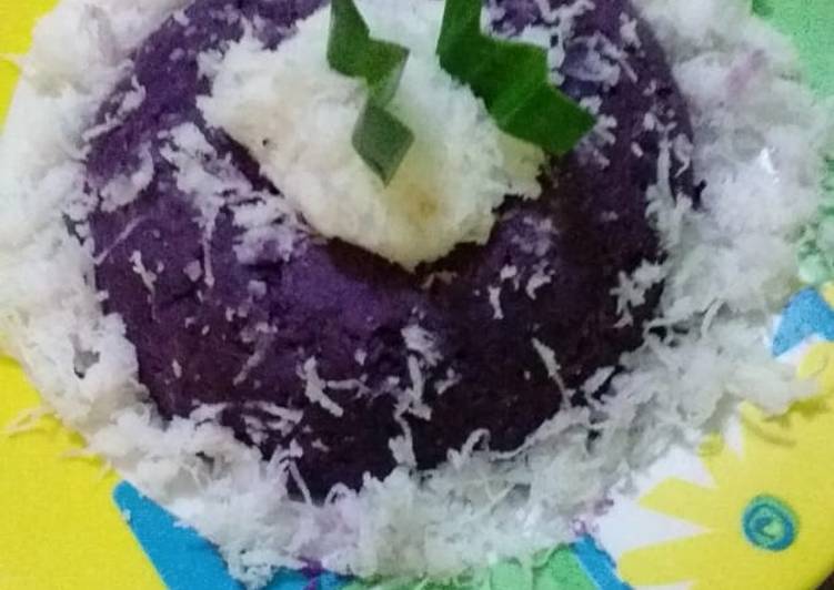 resep cara bikin Gemblong/Getuk Ubi Ungu (Bu Yati)