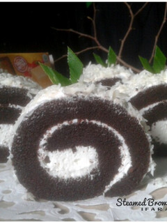 Foto resep Steamed Brownies Roll Cake (#pr_BrowniesDCC)