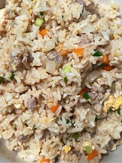 A picture of Fried Rice with Ground Pork and Egg.