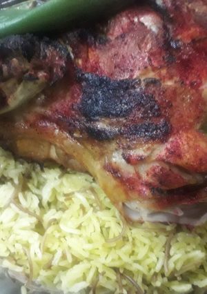 صورة لوصفة رز شعيرية مع دجاج مشوي