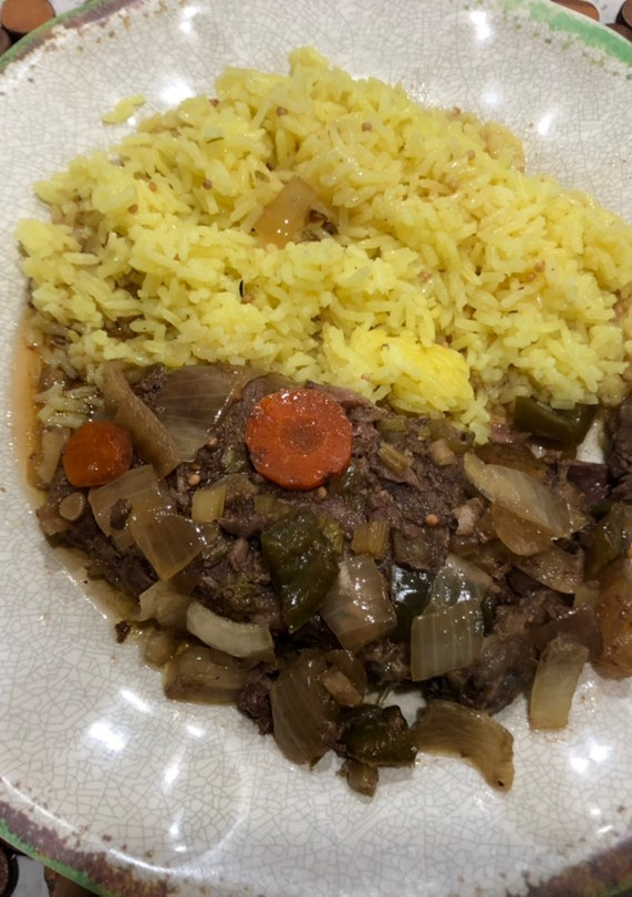 Una foto de Carne especiada en olla lenta